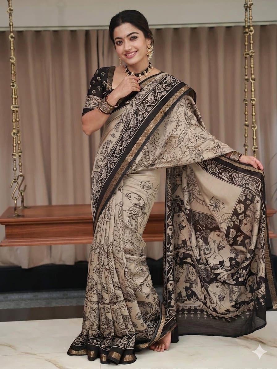 KALAMKARI ZEJURI SPECIAL (BLACK SAREE)